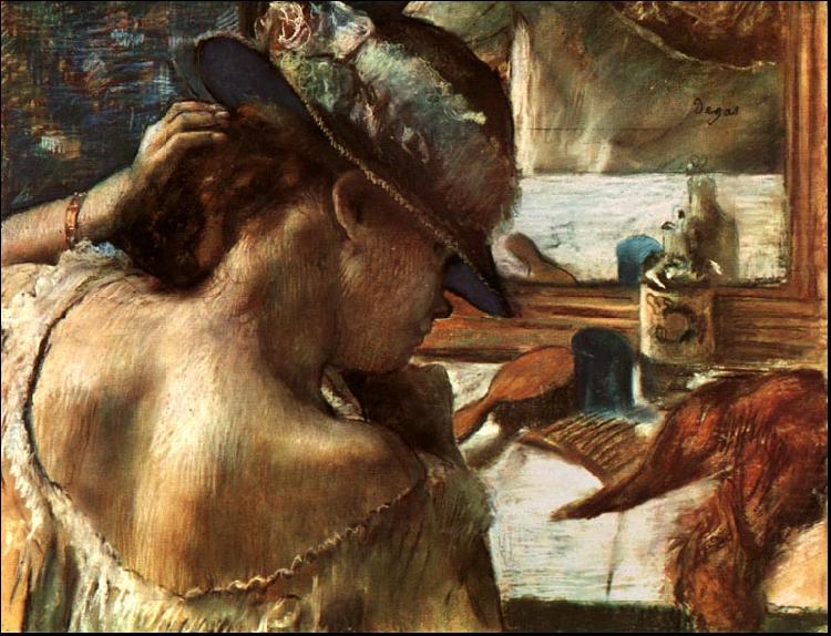 Edgar Degas Before the Mirror china oil painting image